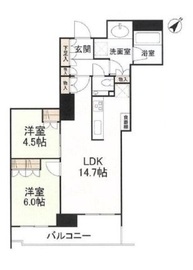 常盤松ハウス 6階 間取り図