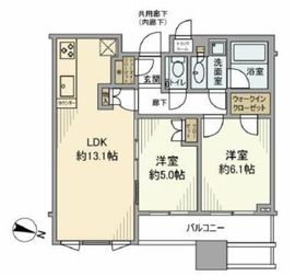 シティタワー大井町 16階 間取り図