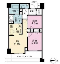 ブランズ神楽坂 6階 間取り図