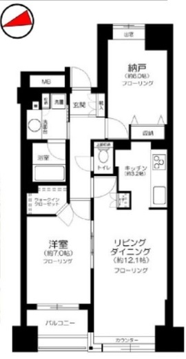 ベルメゾン文京白山 4階 間取り図