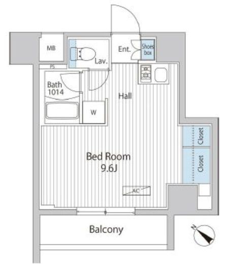 アレージュマン日本橋人形町 808 間取り図
