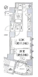 オープンレジデンシア築地 6階 間取り図