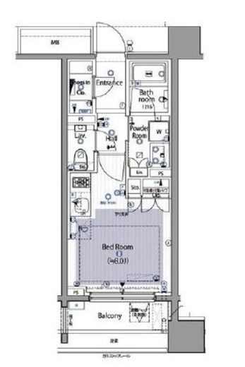 イニシアイオ西麻布 6階 間取り図