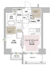 リストレジデンス上野黒門町 14階 間取り図