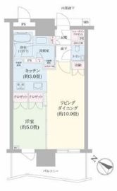 ブランズタワー豊洲 44階 間取り図