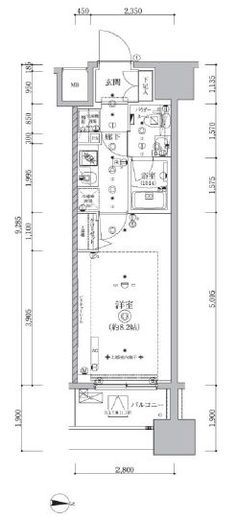 ALTERNA亀戸 (オルタナ亀戸) 1102 間取り図