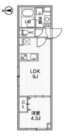 ウェルスクエアイズム中延 106 間取り図