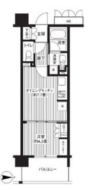 フルーヴ押上 406 間取り図