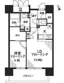 フォンテーヌ芝浦 810 間取り図