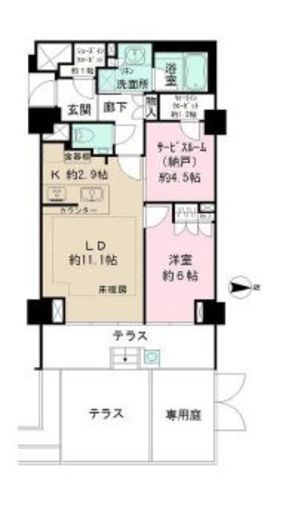 ザ・パークハウス湯島龍岡町 2階 間取り図