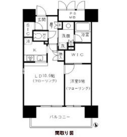 フォンテーヌ芝浦 1001 間取り図