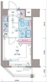 ガリシア新宿NorthⅡ 3階 間取り図