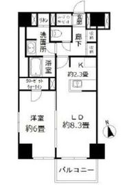 カメリアコート新宿 401 間取り図