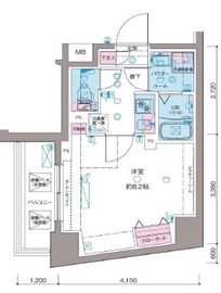 ガリシア新宿NorthⅡ 6階 間取り図