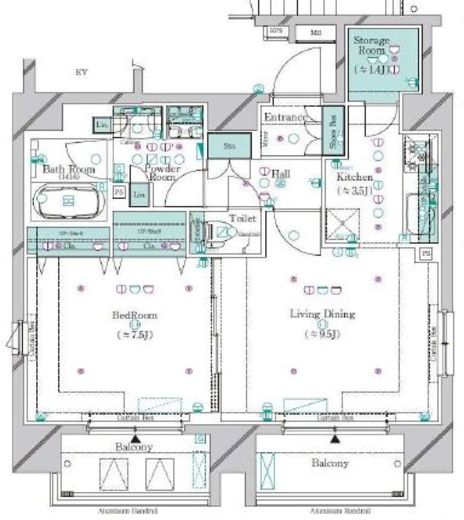ガリシア東上野 10階 間取り図