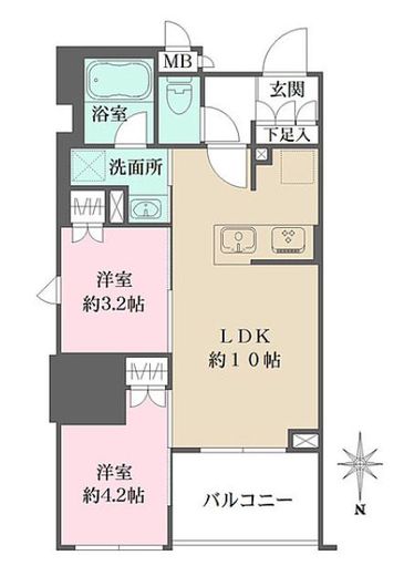 ルフォンプログレ元浅草マークス 905 間取り図