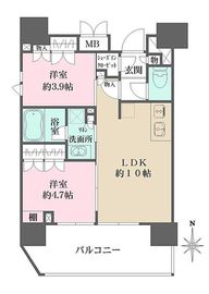 ルフォンプログレ元浅草マークス 1101 間取り図