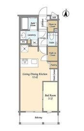 コンフォリア北沢 202 間取り図