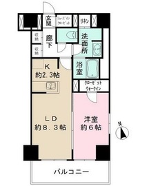 カメリアコート新宿 302 間取り図