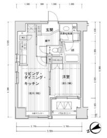ドゥーエ銀座イースト1 901 間取り図