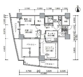 アクティ汐留 1108 間取り図