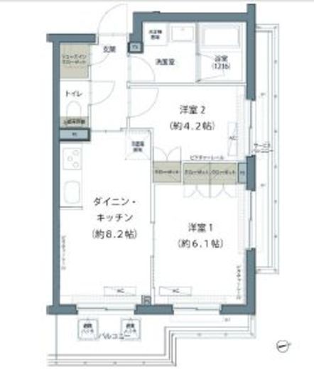 ヒューリックレジデンス豪徳寺 301 間取り図