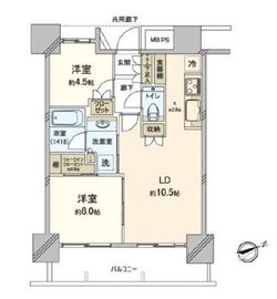 パークタワー東雲 23階 間取り図