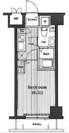 グランド・ガーラ高輪 11階 間取り図