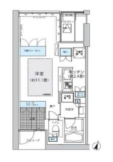 ガーデニエール砧ウエスト 334 間取り図