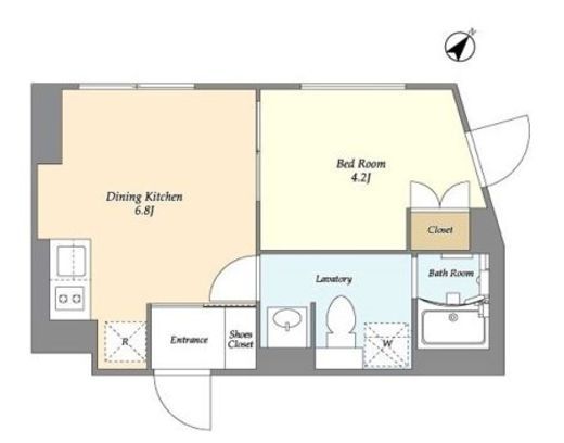 リビオメゾン都立大学 307 間取り図