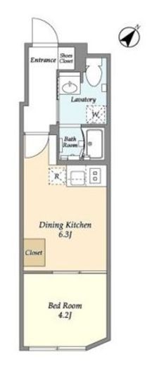 リビオメゾン都立大学 304 間取り図