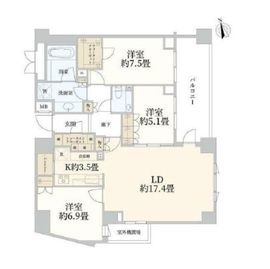 ザ・パークハウス代々木上原 2階 間取り図