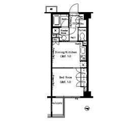 パークアクシス目黒本町 407 間取り図