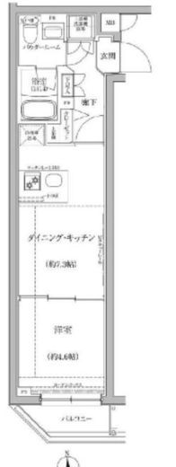 パティーナ蒲田デュオ 4階 間取り図