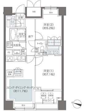 メゾンカルム本郷 604 間取り図