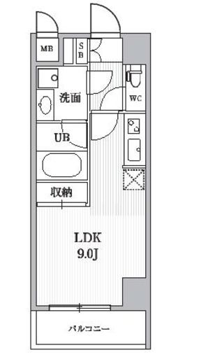 ALTERNA住吉 (オルタナ住吉) 404 間取り図