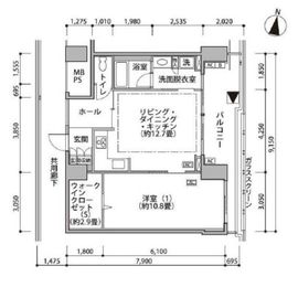 東雲キャナルコートCODAN 17-1203 間取り図