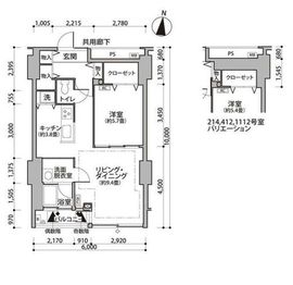 東雲キャナルコートCODAN 11-214 間取り図