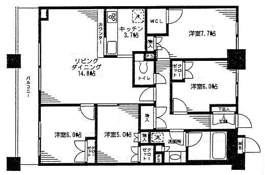 パークリュクス渋谷西原 1602 間取り図