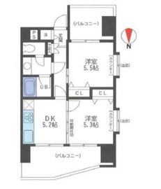 タワービューアリーズ錦糸町 502 間取り図