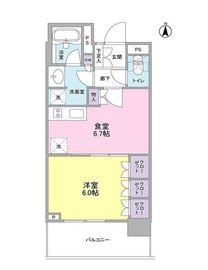 プラウドタワー亀戸 3階 間取り図