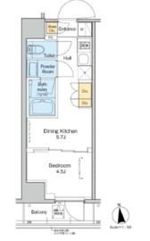 プラウドフラット浅草トレサージュ 203 間取り図