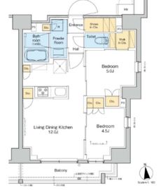 プラウドフラット浅草トレサージュ 1303 間取り図