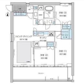 ガーデニエール砧ウエスト 507 間取り図