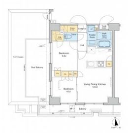 プラウドフラット浅草トレサージュ 1501 間取り図