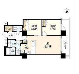 コスモポリス品川 15階 間取り図