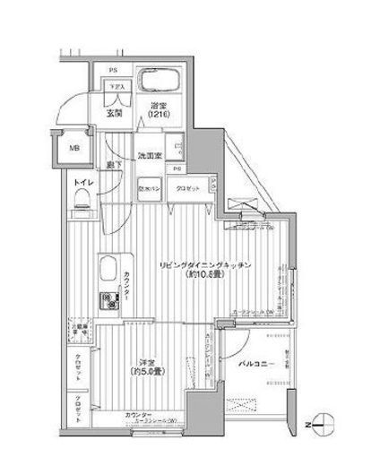 レジェンダリーコート赤羽ANNEX 803 間取り図