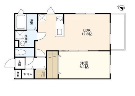 ウェルスクエアイズム初台 308 間取り図