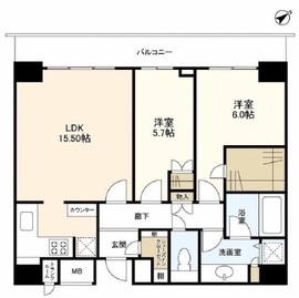 渋谷アインス 16階 間取り図