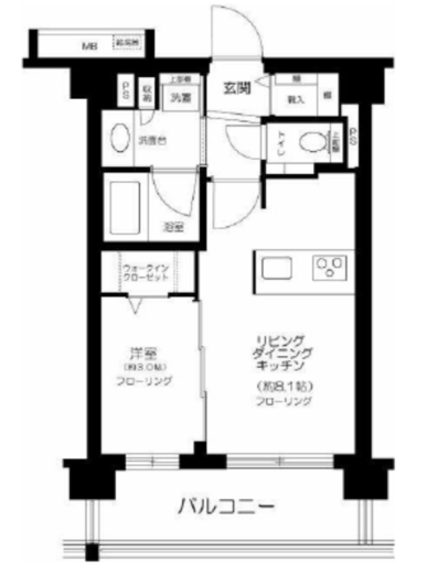 エクセレントシティ目白 6階 間取り図